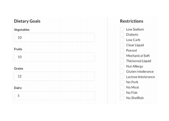 Dietary restrictions management